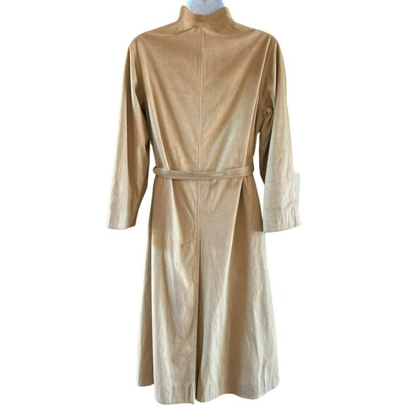 Vintage Women Pierre Cardin Belted Button-Up Camel Trench Coat Sz 6 Quiet Luxury - Picture 3 of 5